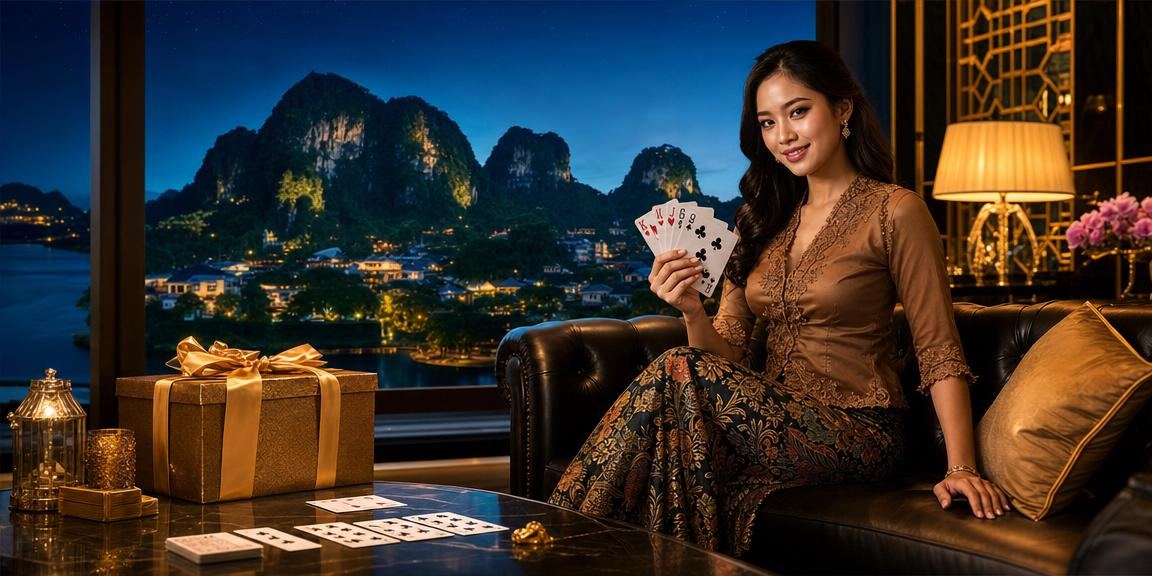 Pengguna di Ipoh bermain permainan rummy dalam talian dengan motif batik Malaysia